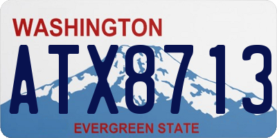 WA license plate ATX8713