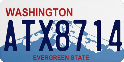 WA license plate ATX8714