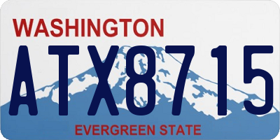 WA license plate ATX8715