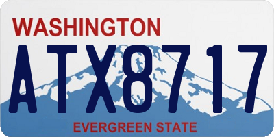 WA license plate ATX8717