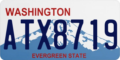 WA license plate ATX8719