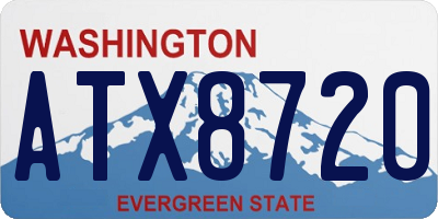 WA license plate ATX8720