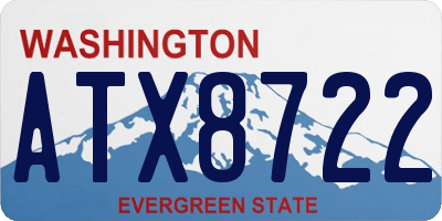 WA license plate ATX8722