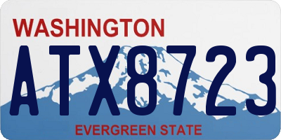 WA license plate ATX8723