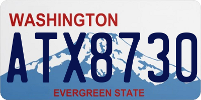 WA license plate ATX8730