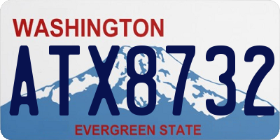 WA license plate ATX8732