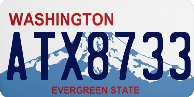 WA license plate ATX8733