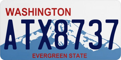 WA license plate ATX8737