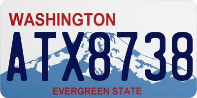 WA license plate ATX8738