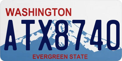 WA license plate ATX8740