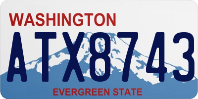 WA license plate ATX8743
