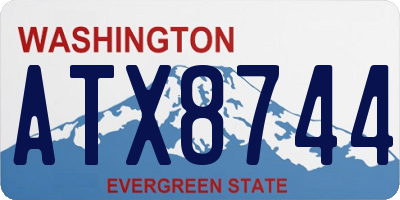WA license plate ATX8744