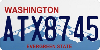 WA license plate ATX8745