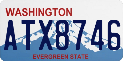 WA license plate ATX8746