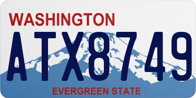 WA license plate ATX8749