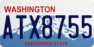 WA license plate ATX8755
