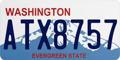 WA license plate ATX8757