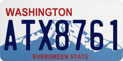 WA license plate ATX8761
