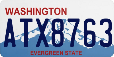 WA license plate ATX8763