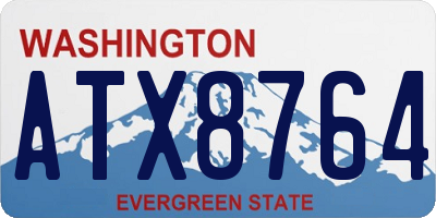WA license plate ATX8764