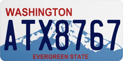 WA license plate ATX8767