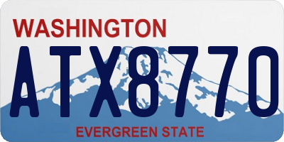 WA license plate ATX8770
