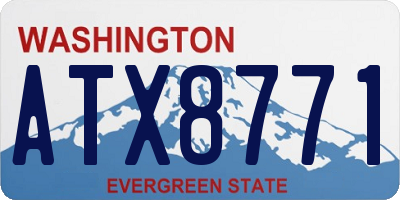 WA license plate ATX8771
