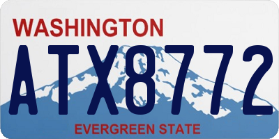 WA license plate ATX8772
