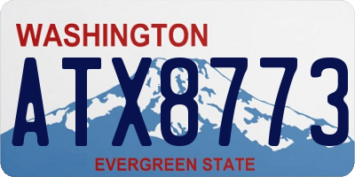WA license plate ATX8773