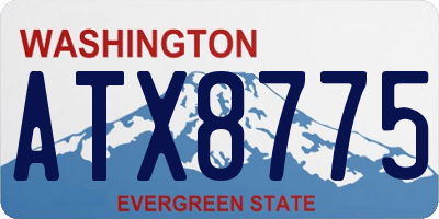WA license plate ATX8775