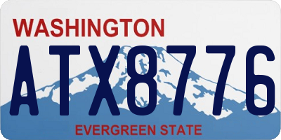 WA license plate ATX8776