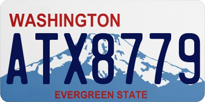 WA license plate ATX8779
