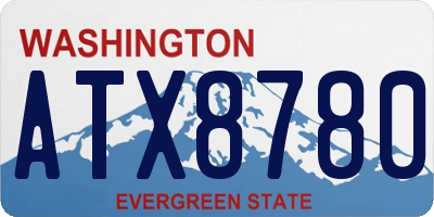 WA license plate ATX8780
