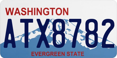 WA license plate ATX8782