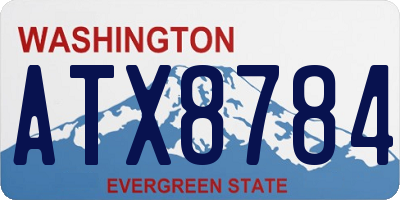 WA license plate ATX8784