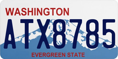 WA license plate ATX8785