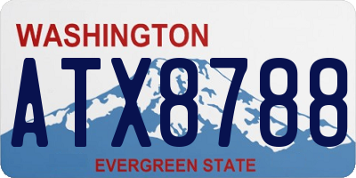 WA license plate ATX8788