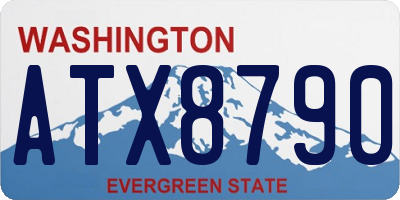 WA license plate ATX8790