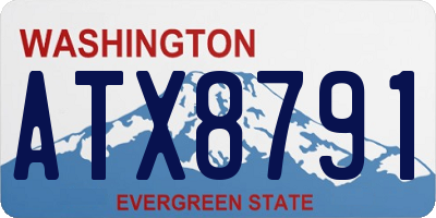 WA license plate ATX8791