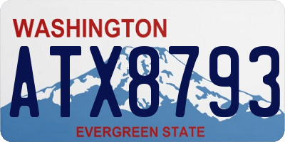 WA license plate ATX8793