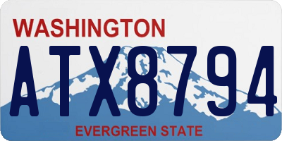 WA license plate ATX8794