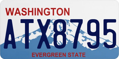 WA license plate ATX8795