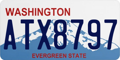 WA license plate ATX8797