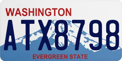 WA license plate ATX8798