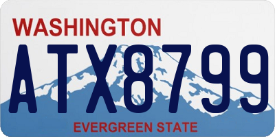 WA license plate ATX8799