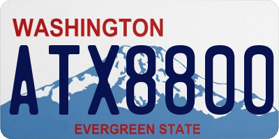 WA license plate ATX8800