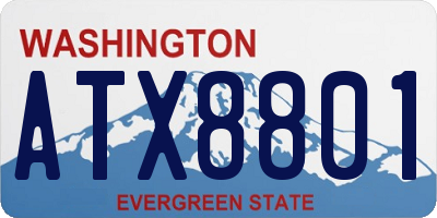 WA license plate ATX8801