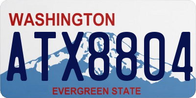 WA license plate ATX8804