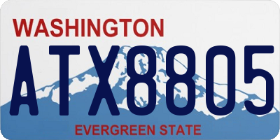 WA license plate ATX8805