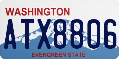 WA license plate ATX8806
